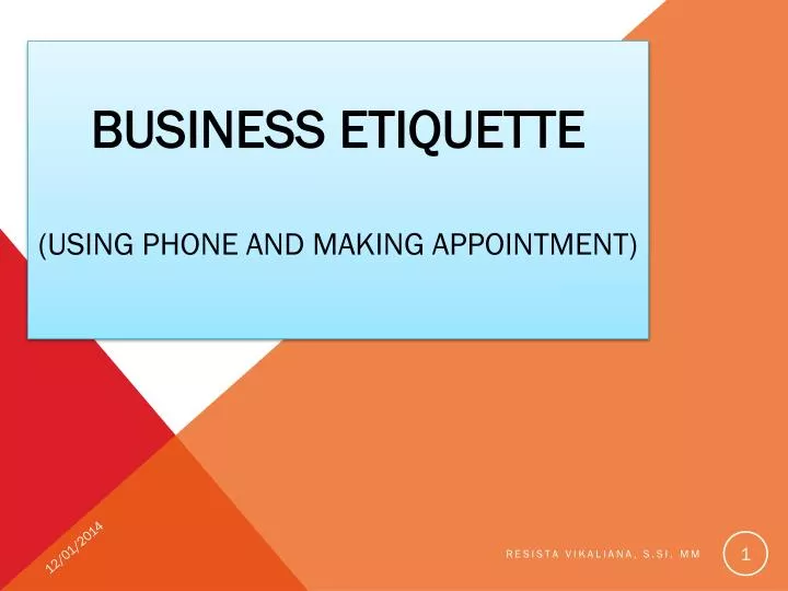 b usiness e tiquette using phone and making appointment