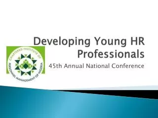 Developing Young HR Professionals