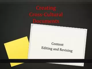 Creating Cross-Cultural Documents