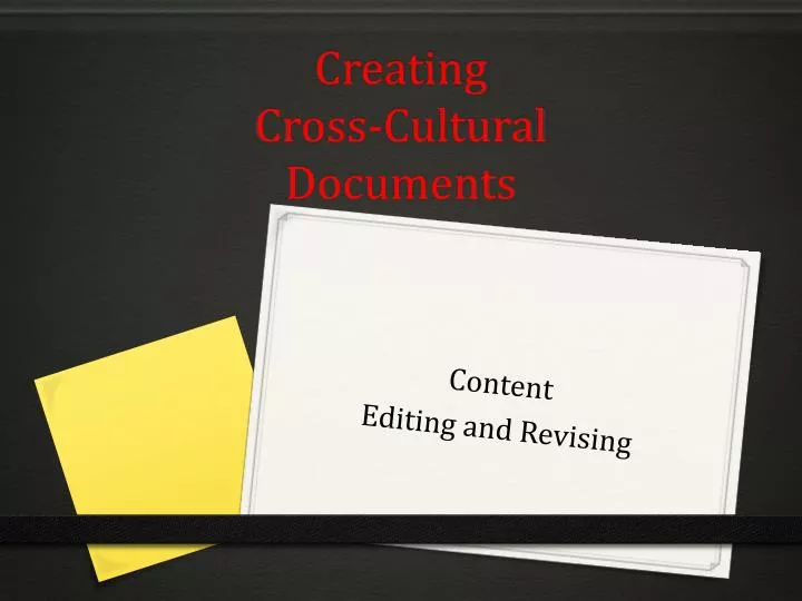 creating cross cultural documents