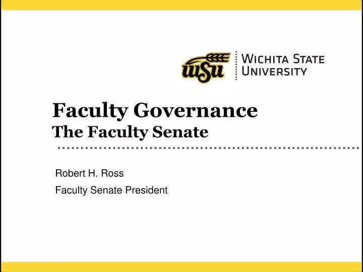 faculty governance the faculty senate
