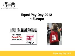 Equal Pay Day 2012 in Europe