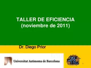 TALLER DE EFICIENCIA ( noviembre de 2011)