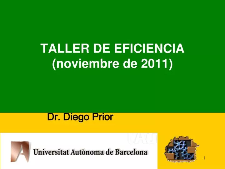 taller de eficiencia noviembre de 2011