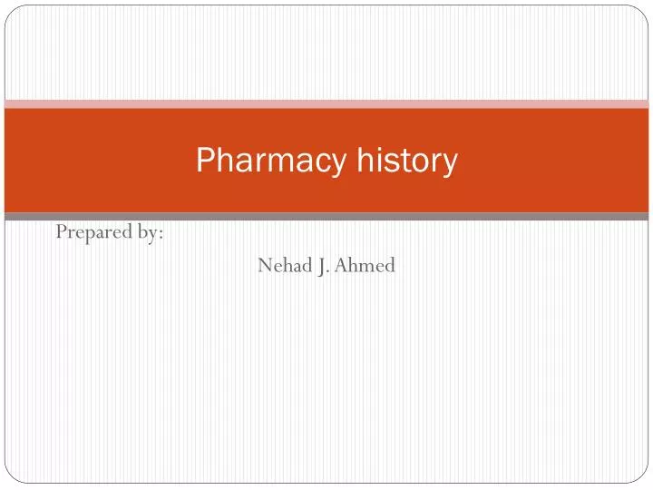 pharmacy history