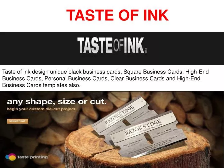 taste of ink