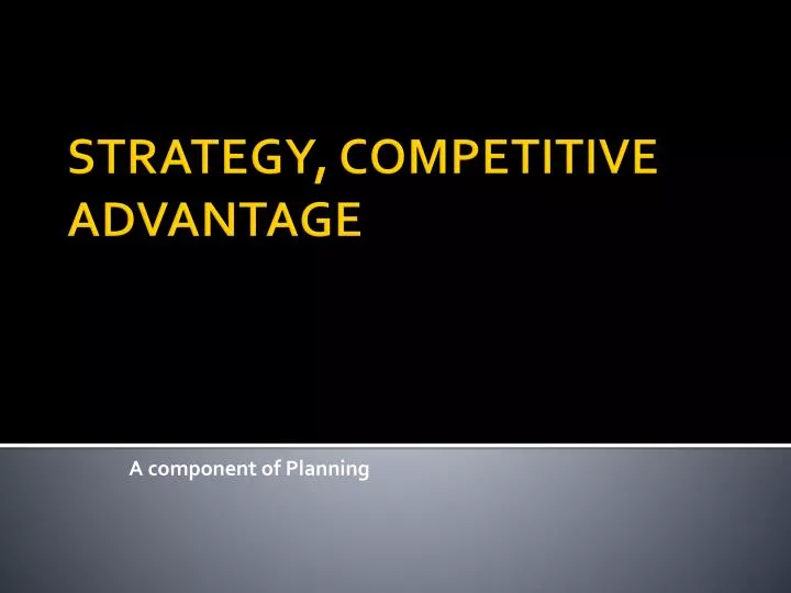 a component of planning