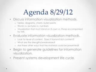 Agenda 8/29/12