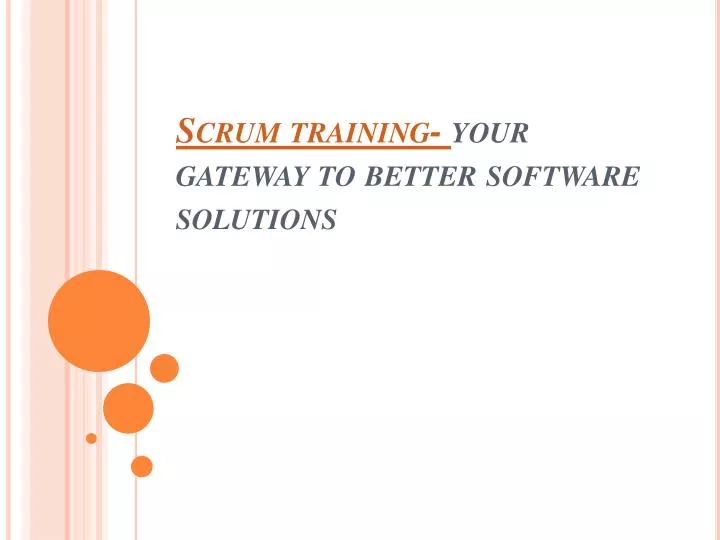 scrum training your gateway to better software solutions