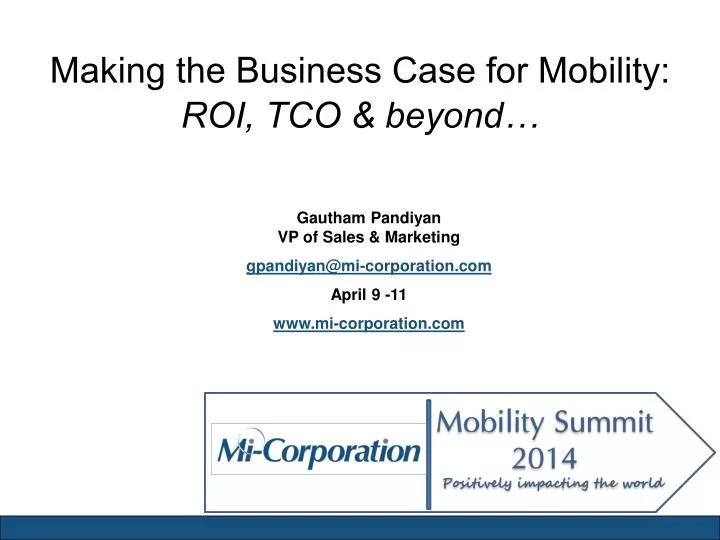 making the business case for mobility roi tco beyond