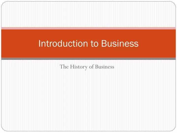 introduction to business