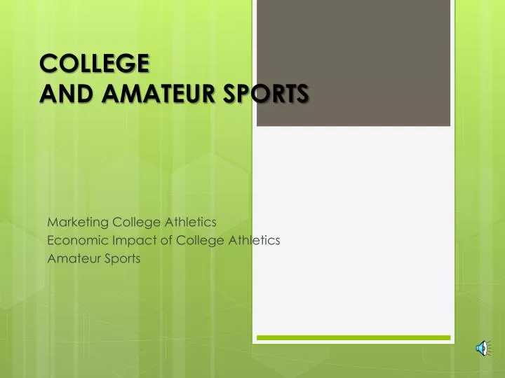college and amateur sports