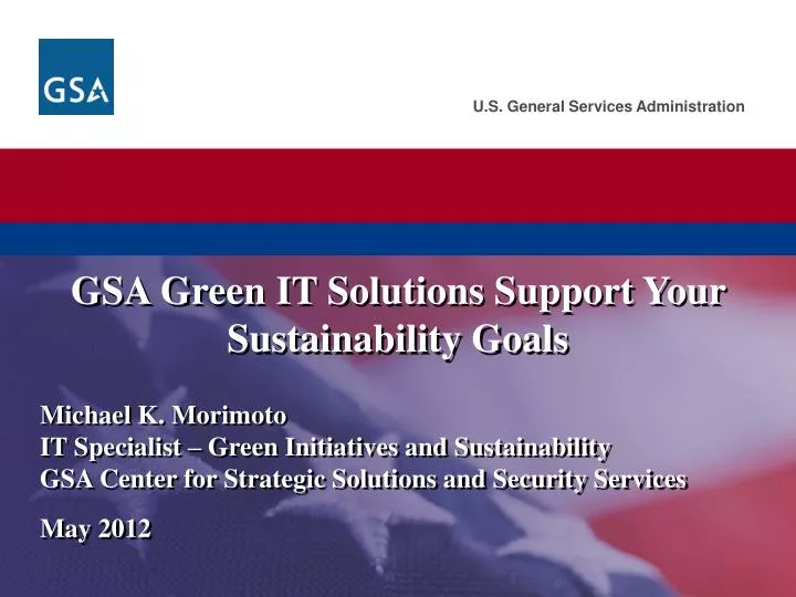 gsa green it solutions support your sustainability goals