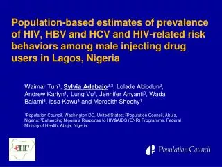 Population-based estimates of prevalence of HIV, HBV and HCV and HIV-related risk behaviors among male injecting drug us