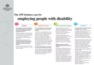 The APS business case for employing people with disability