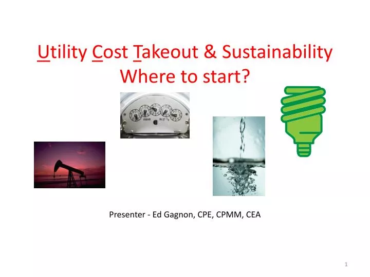 u tility c ost t akeout sustainability where to start