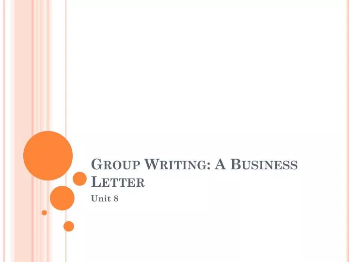 group writing a business letter