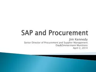 SAP and Procurement