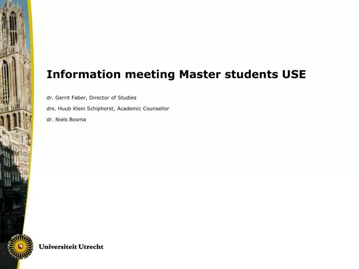 information meeting master students use