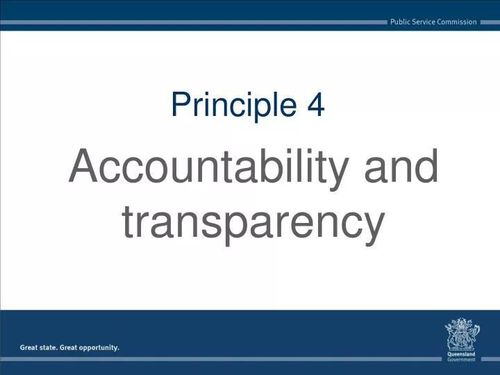 accountability and transparency