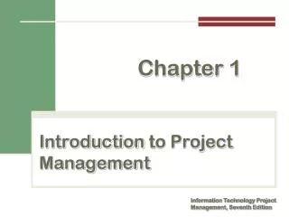 Introduction to Project Management