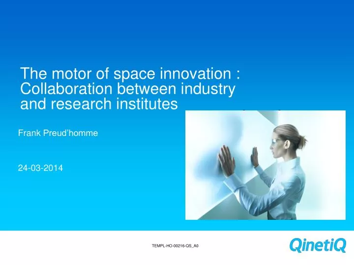 the motor of space innovation collaboration between industry and research institutes