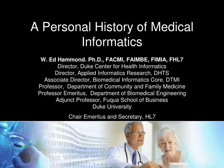 a personal history of medical informatics