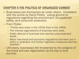 Chapter 5 The Politics of Organized Combat