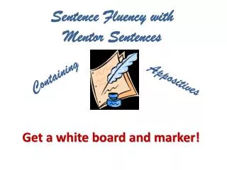 Sentence Fluency with Mentor Sentences