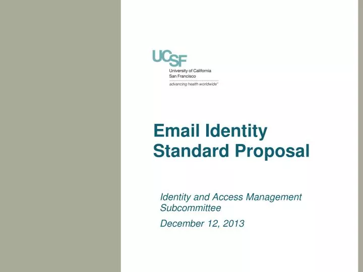 email identity standard proposal