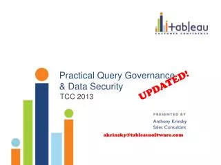 Practical Query Governance &amp; Data Security