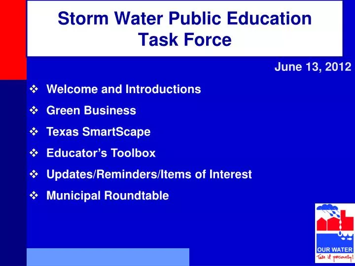 storm water public education task force