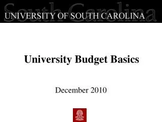 University Budget Basics