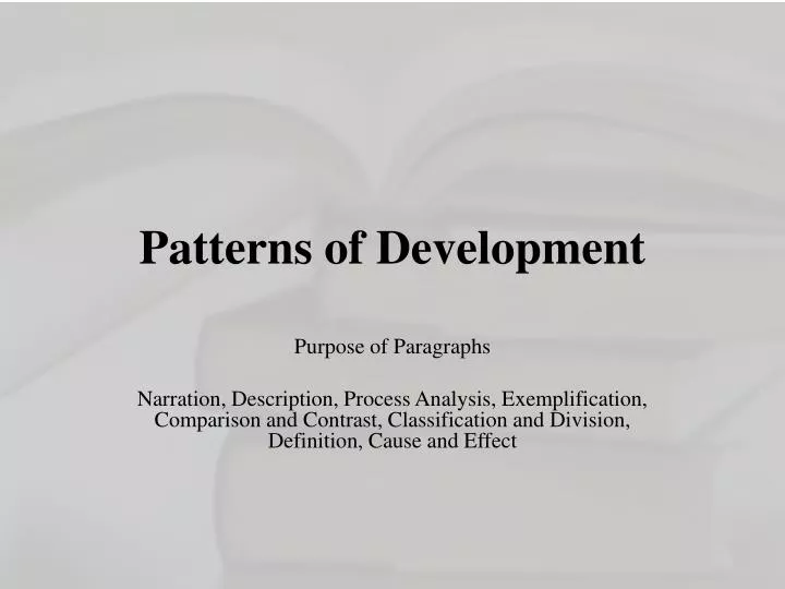 patterns of development