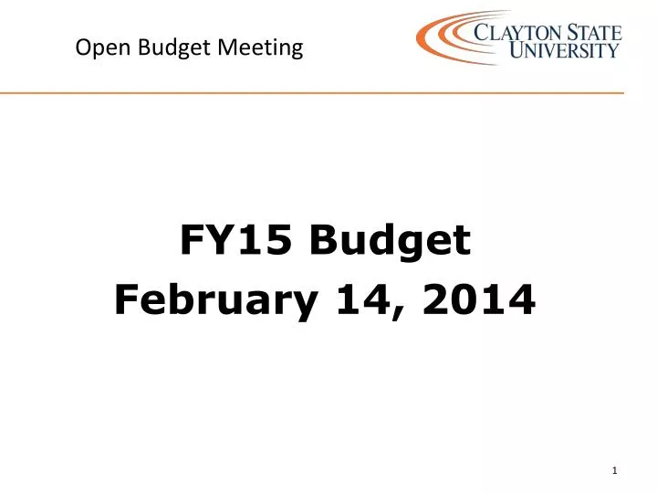 open budget meeting