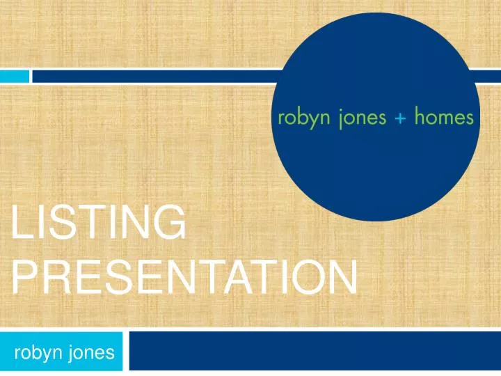 listing presentation