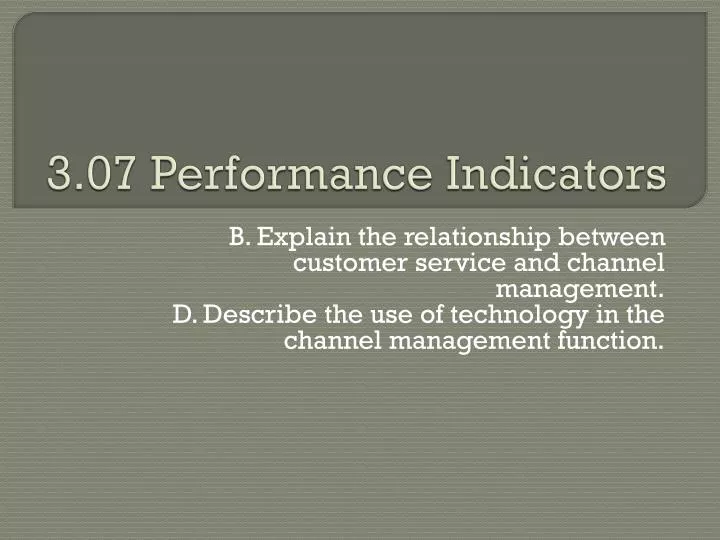 3 07 performance indicators