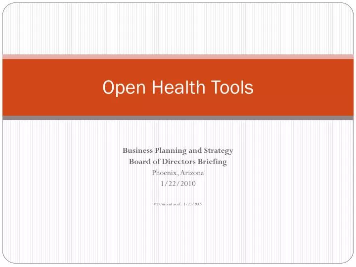 open health tools