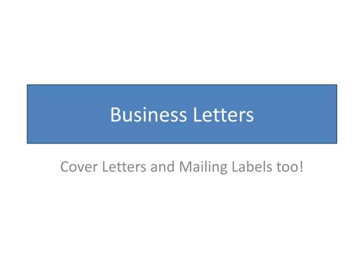 business letters