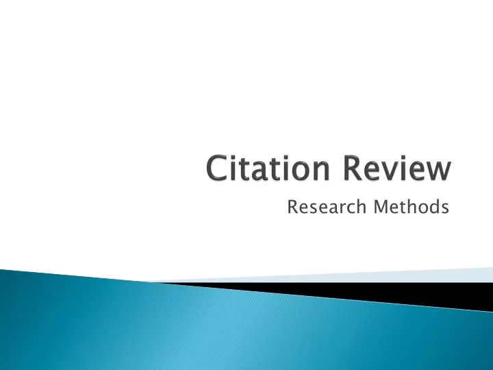citation review