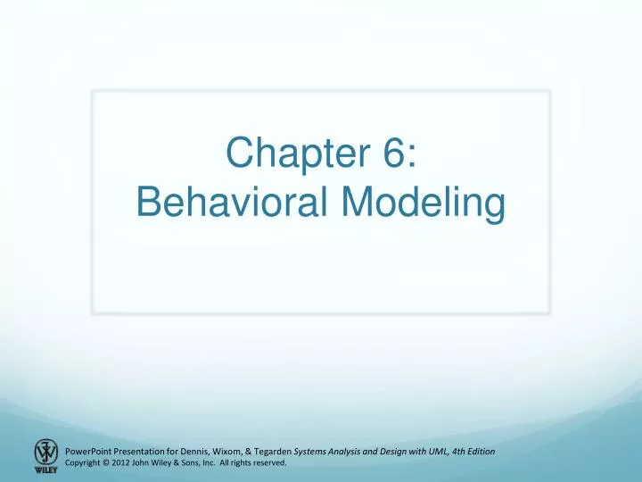 chapter 6 behavioral modeling