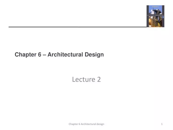 chapter 6 architectural design