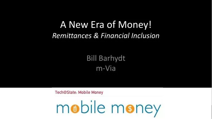 a new era of money remittances financial inclusion