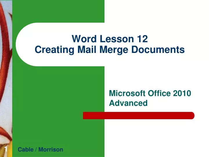 word lesson 12 creating mail merge documents