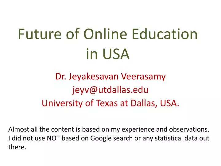 future of online education in usa