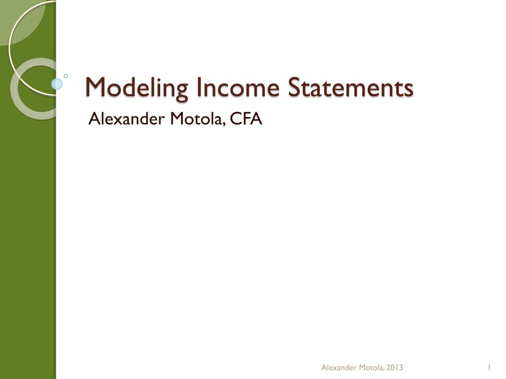PPT - Modeling Income Statements PowerPoint Presentation, free download ...