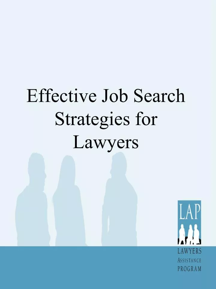 effective job search strategies for lawyers