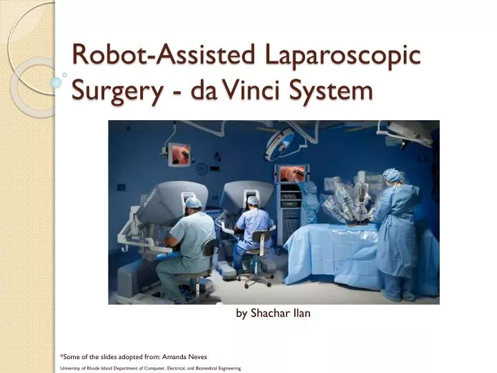robot assisted laparoscopic surgery da vinci system