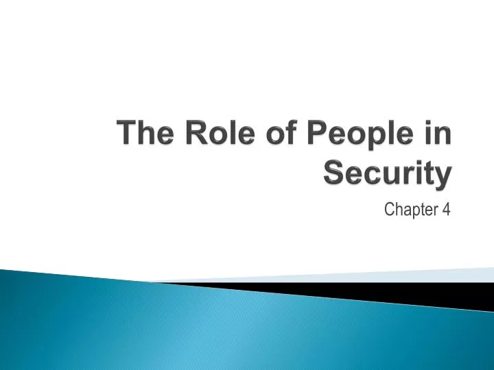 the role of people in security