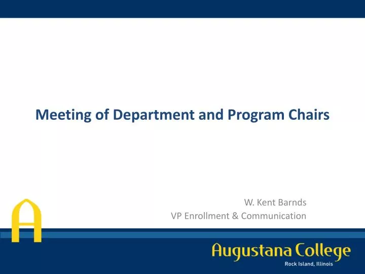 meeting of department and program chairs